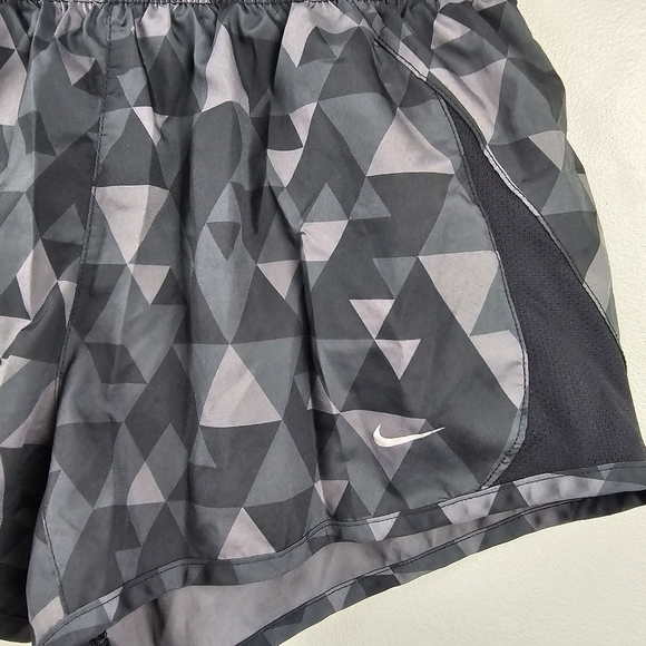 NIKE Sporty Athletic Running Shorts Black Gray Womens Size S Gym Workout - Picture 3 of 7